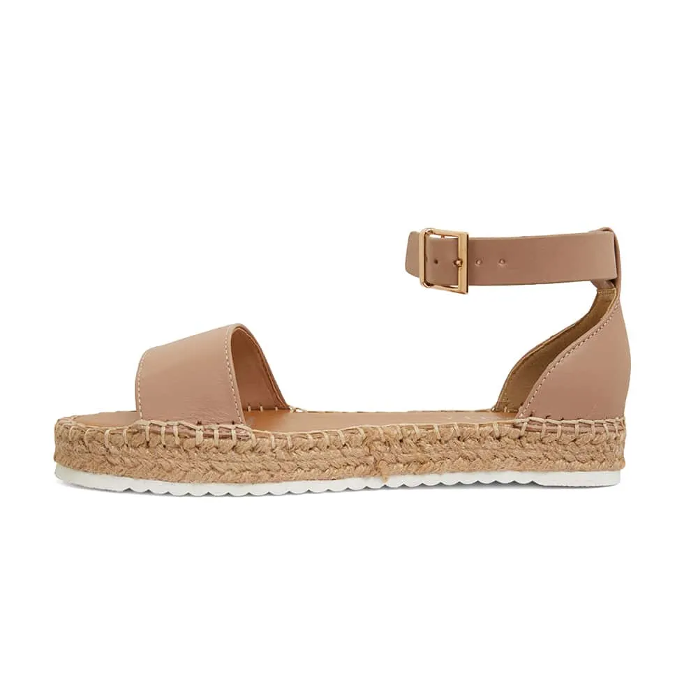 Ballad Espadrille in Nude Leather