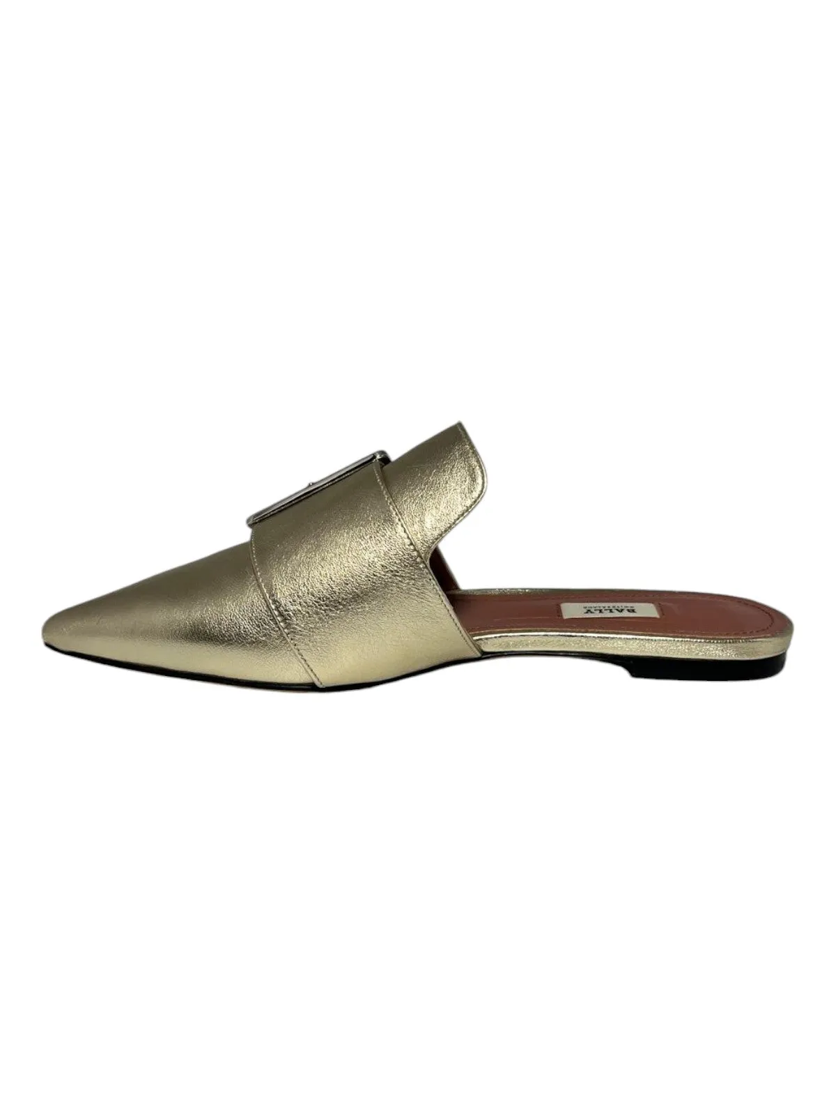 Bally Hamelin 6223284 Ladies Champagne Leather Buckled Mules