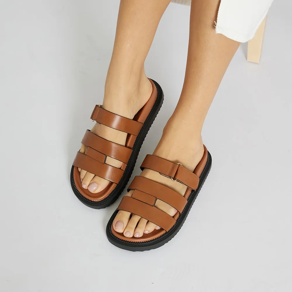 Balmoral Sandal in Tan Smooth