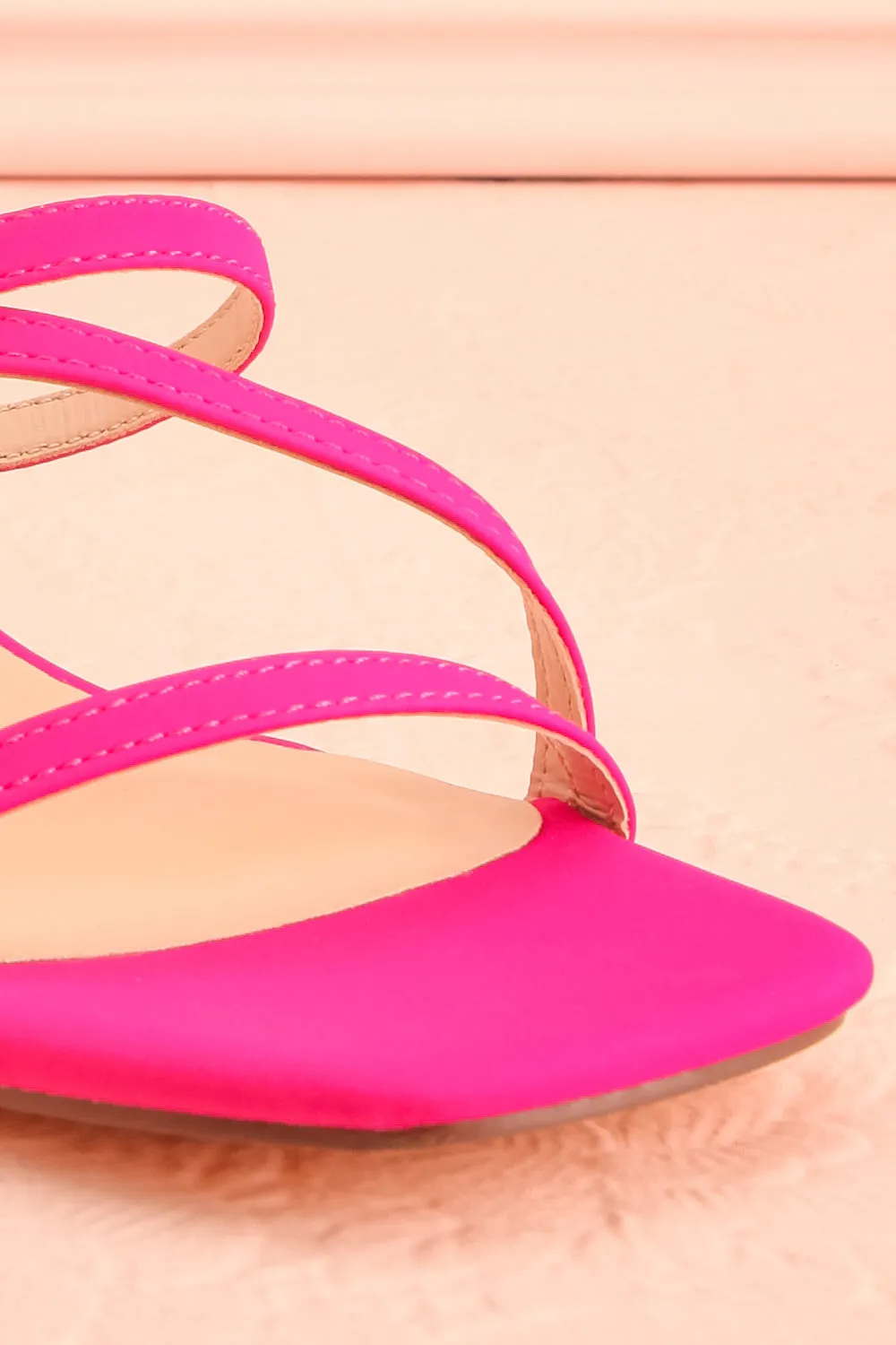Baobab Fuchsia | Strappy Mid Heel Sandals