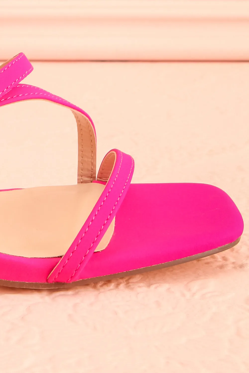 Baobab Fuchsia | Strappy Mid Heel Sandals