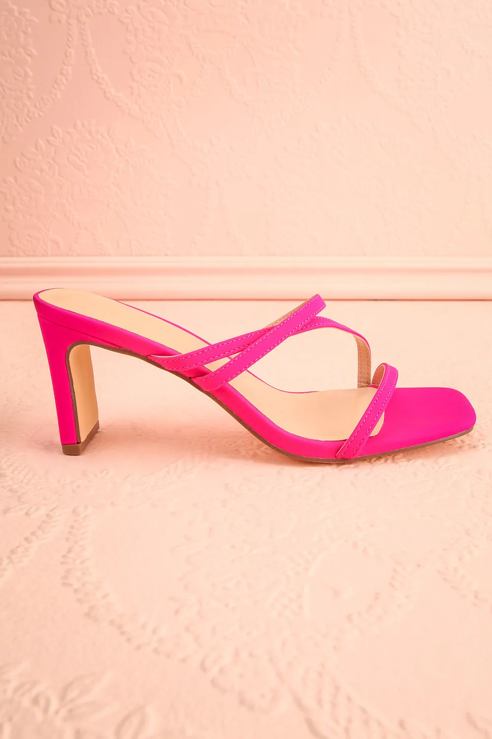 Baobab Fuchsia | Strappy Mid Heel Sandals