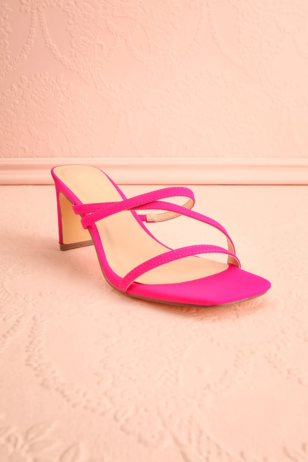 Baobab Fuchsia | Strappy Mid Heel Sandals