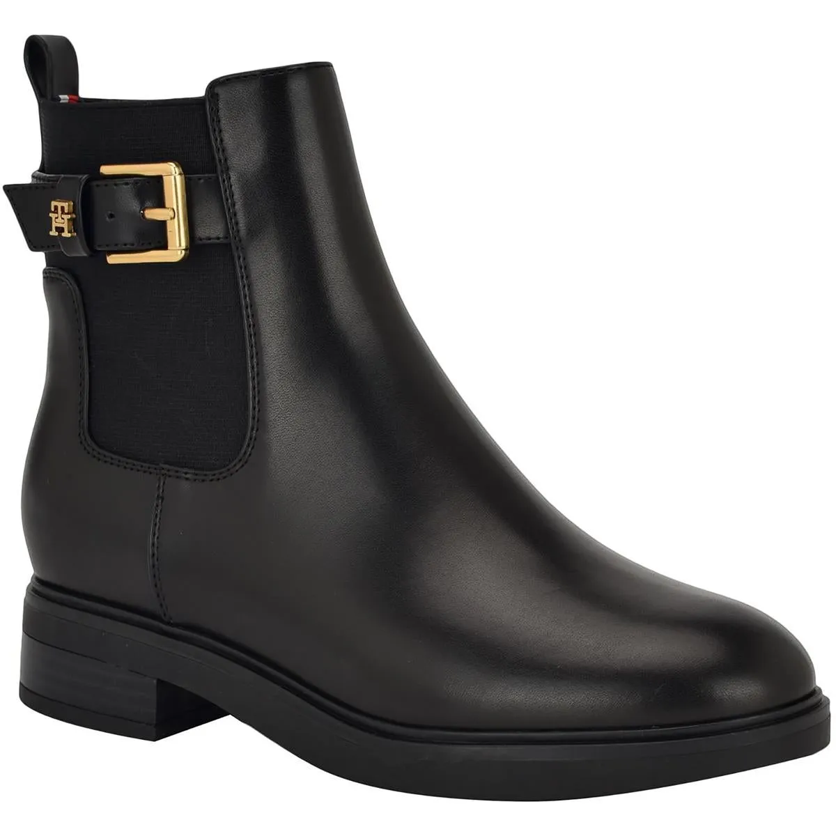 Baylon Womens Faux Leather Block Heel Chelsea Boots