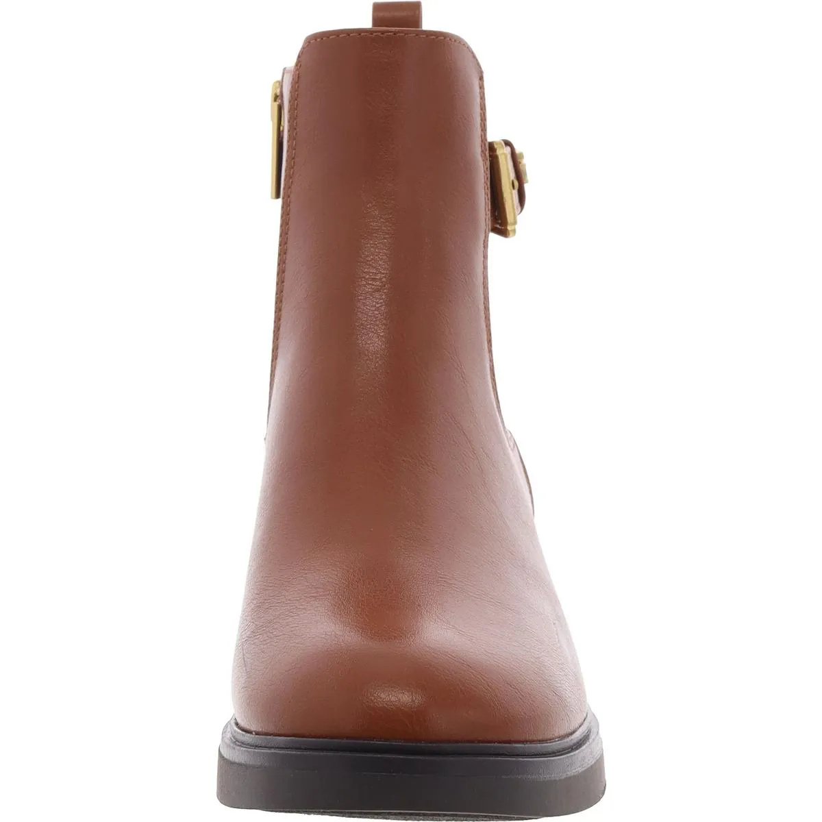 Baylon Womens Faux Leather Block Heel Chelsea Boots
