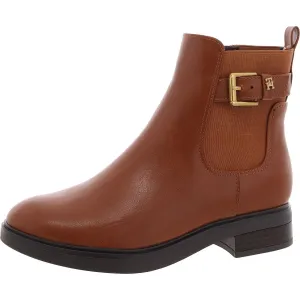 Baylon Womens Faux Leather Block Heel Chelsea Boots