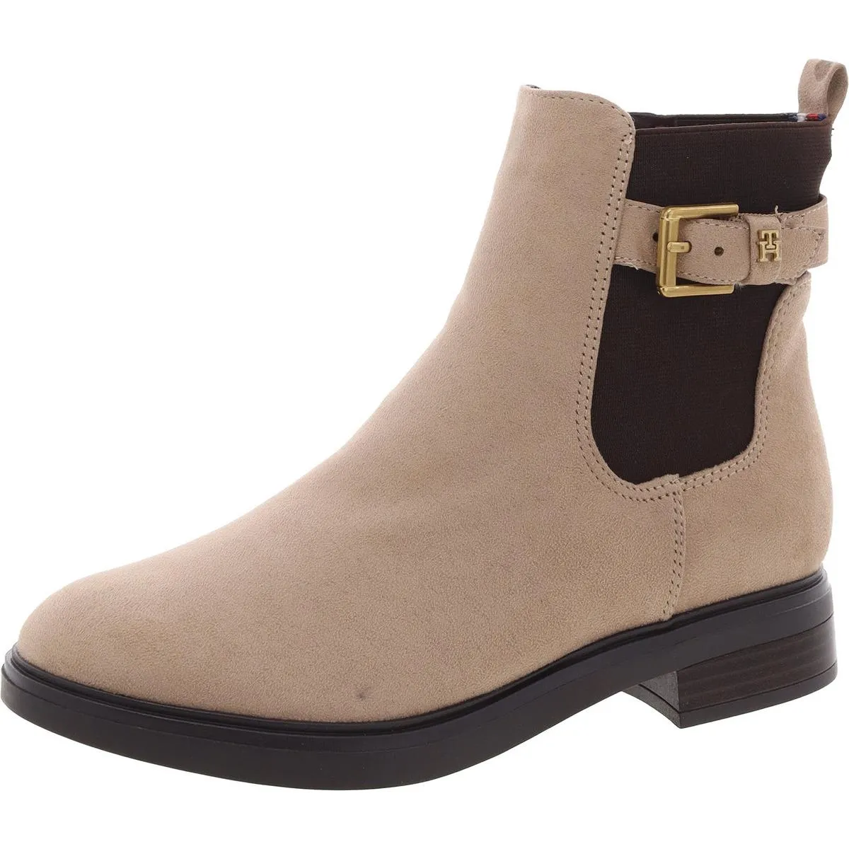 Baylon Womens Faux Leather Block Heel Chelsea Boots