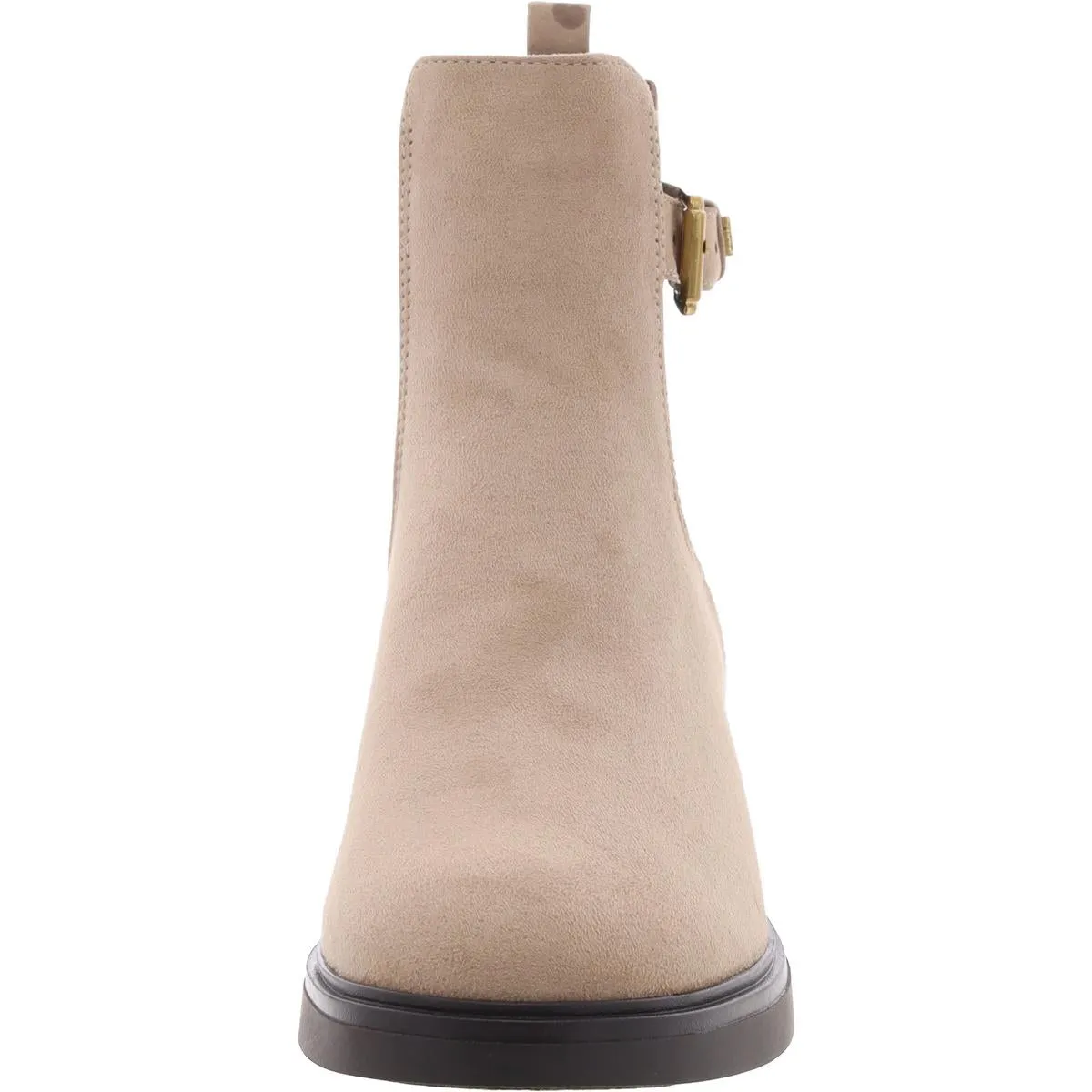 Baylon Womens Faux Leather Block Heel Chelsea Boots