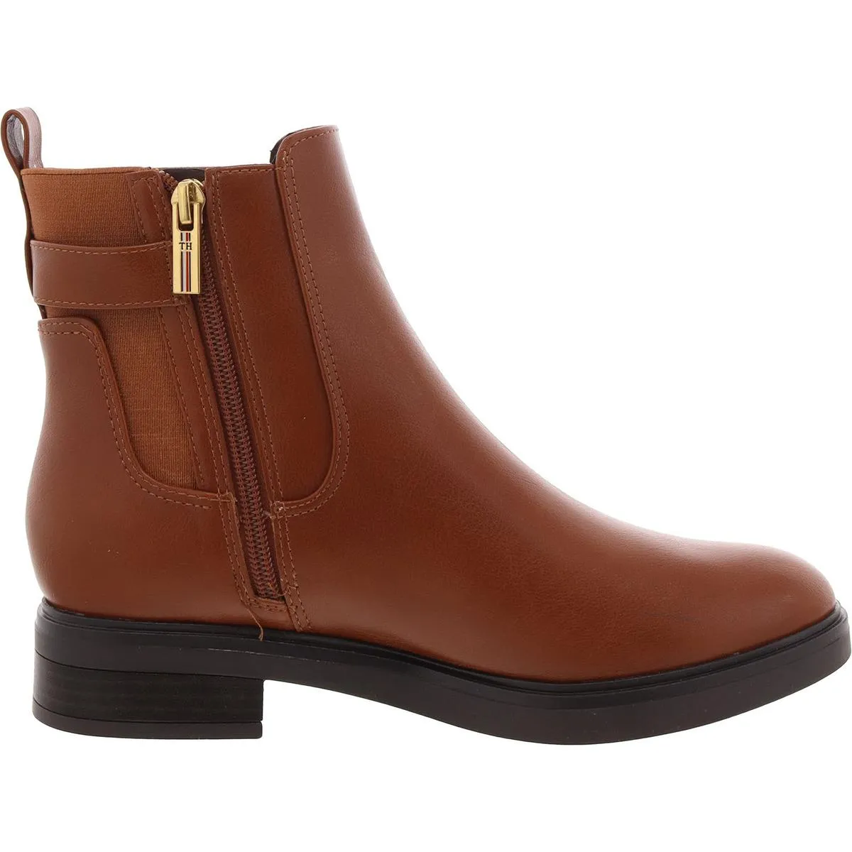 Baylon Womens Faux Leather Block Heel Chelsea Boots