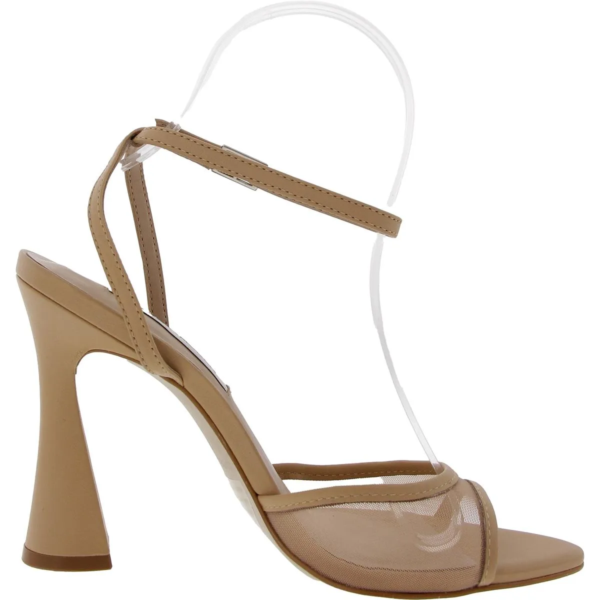 Beki Womens Leather Mesh Inset Ankle Strap
