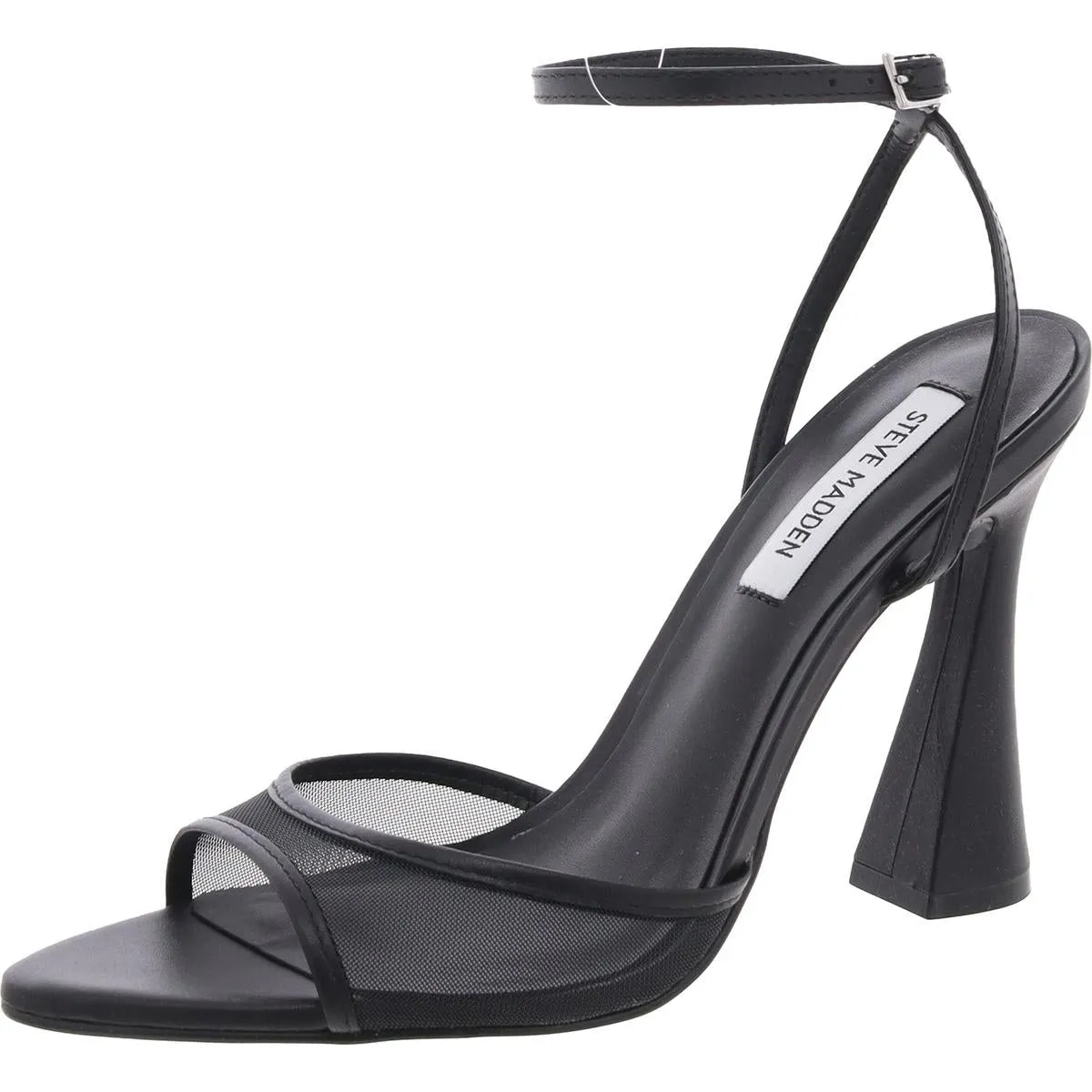 Beki Womens Leather Mesh Inset Ankle Strap