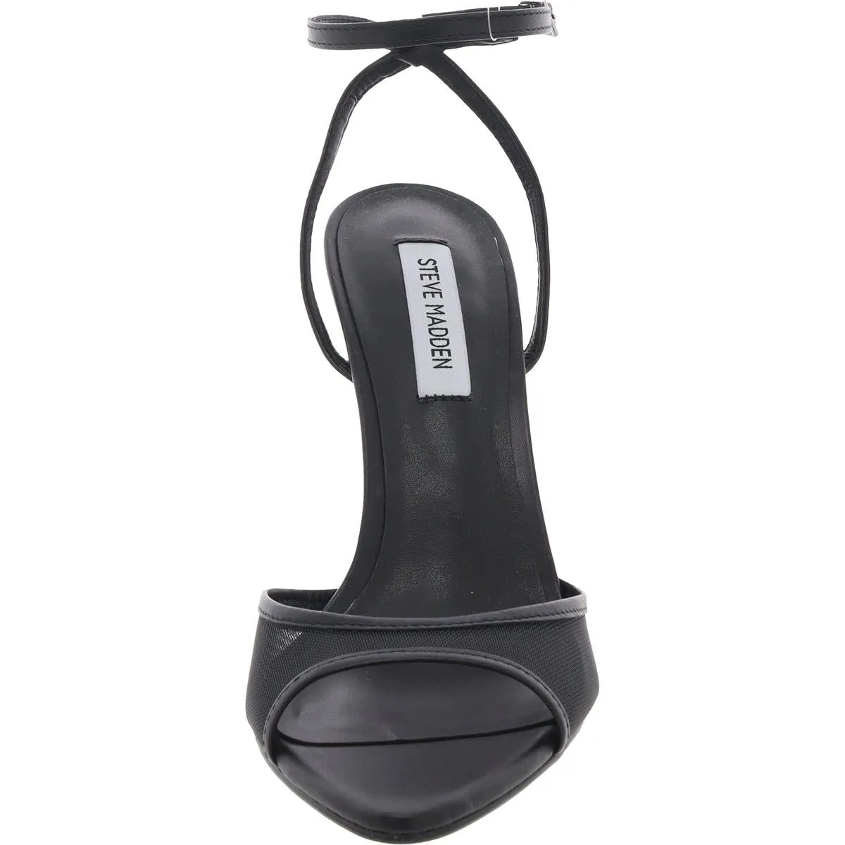 Beki Womens Leather Mesh Inset Ankle Strap