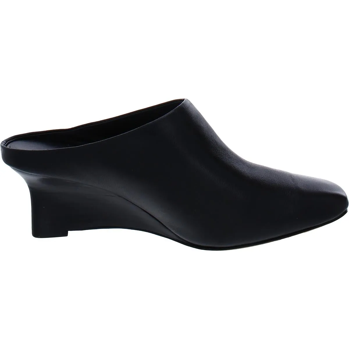 Benita Womens Leather Slip On Wedge Heels
