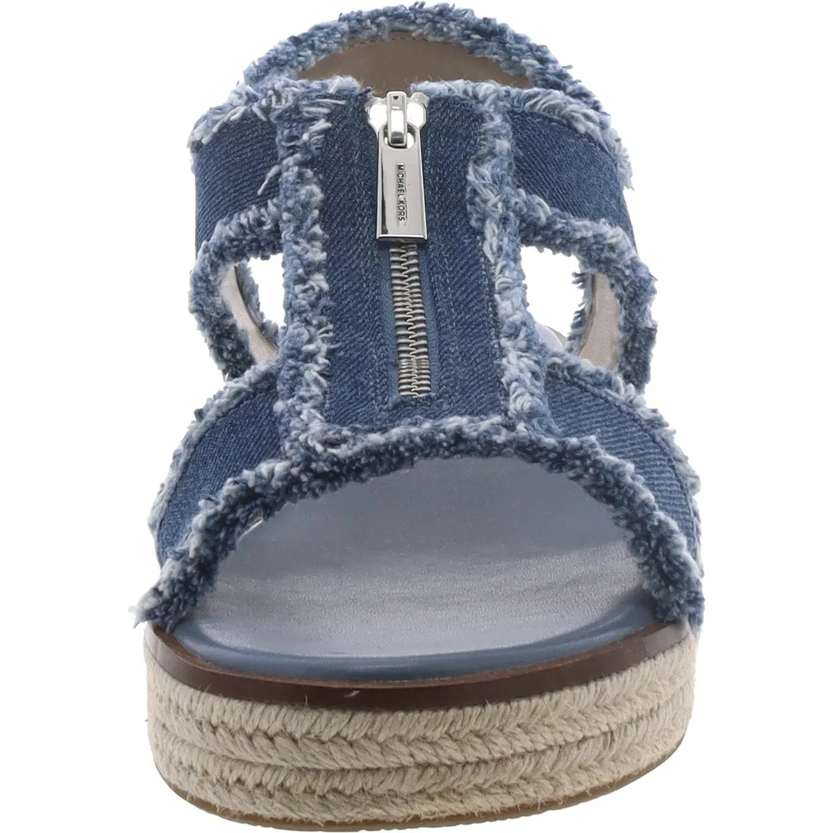 Berkley Womens Denim Platform Slingback Sandals
