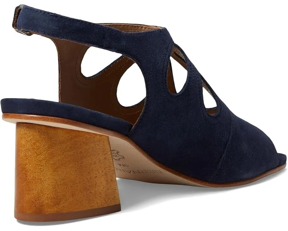 Bernardo Lainey Sandal Women's 6.5 Navy Square Toe Block Heel Slingback KHD042