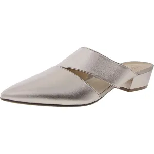 Bev Womens Block Heel Faux Leather Mules