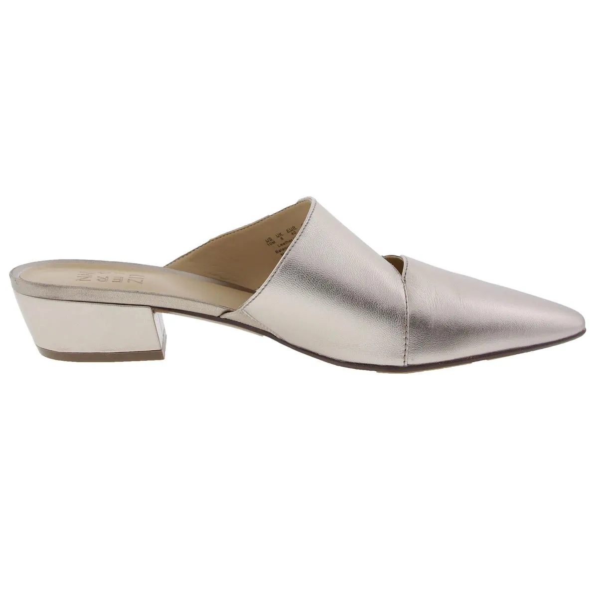 Bev Womens Block Heel Faux Leather Mules