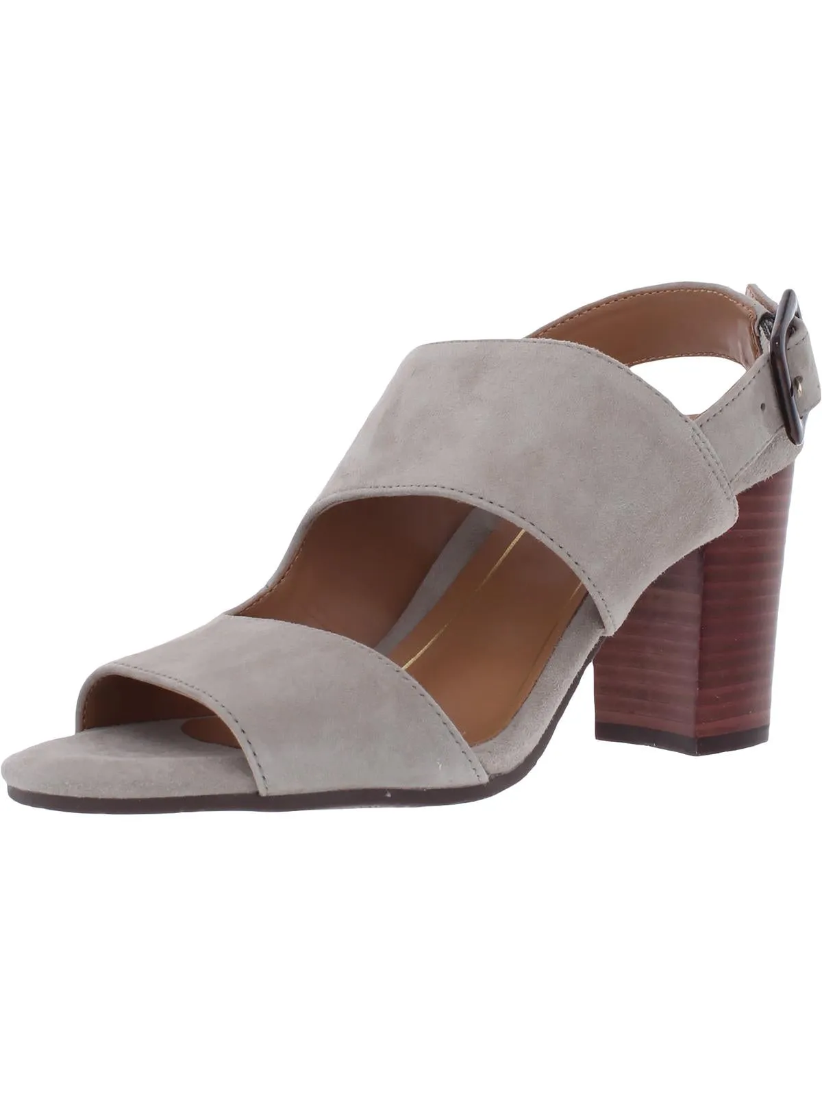 Bianca Womens Suede Ankle Strap Block Heels