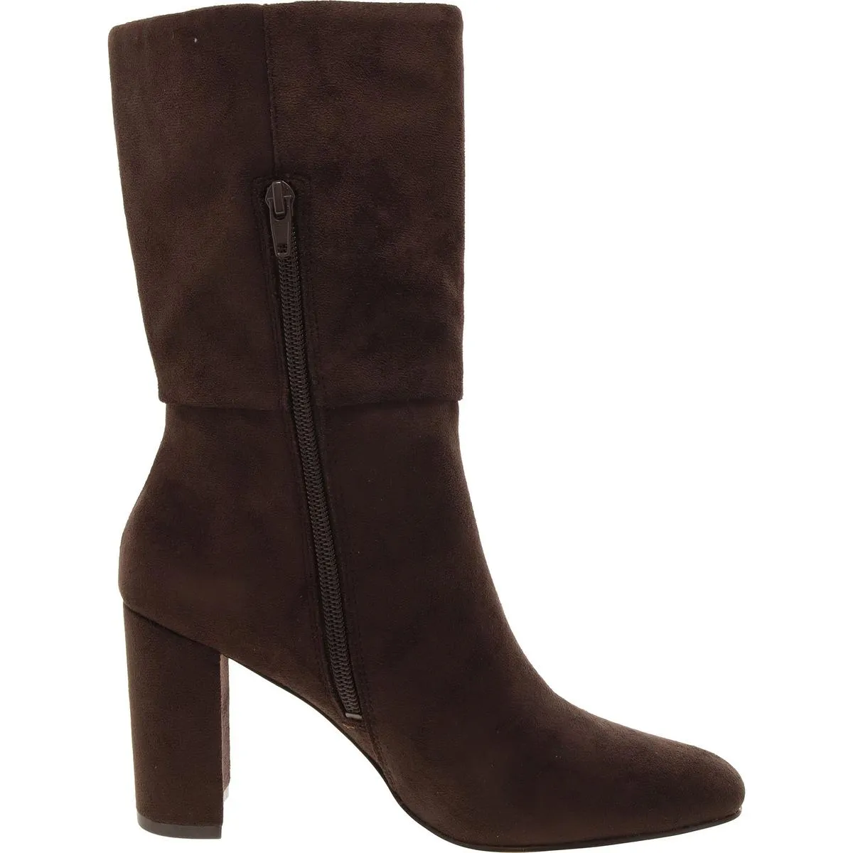 Billow Womens Block Heel Zipper Mid-Calf Boots
