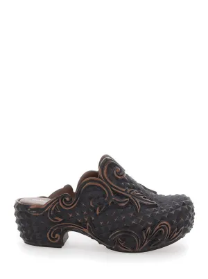 Black Court Clog