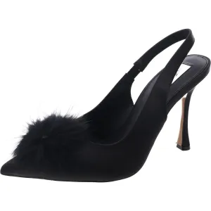 Blythe Womens Embellished Satin Slingback Heels