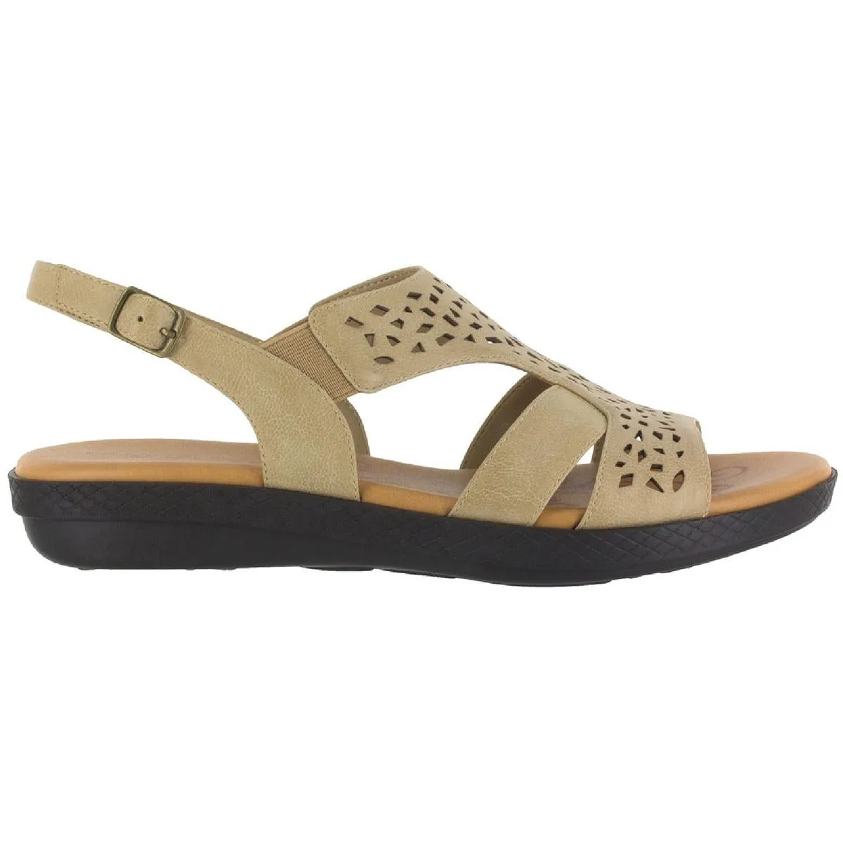 Bolt Womens Faux Leather Perforated Sport Sandals