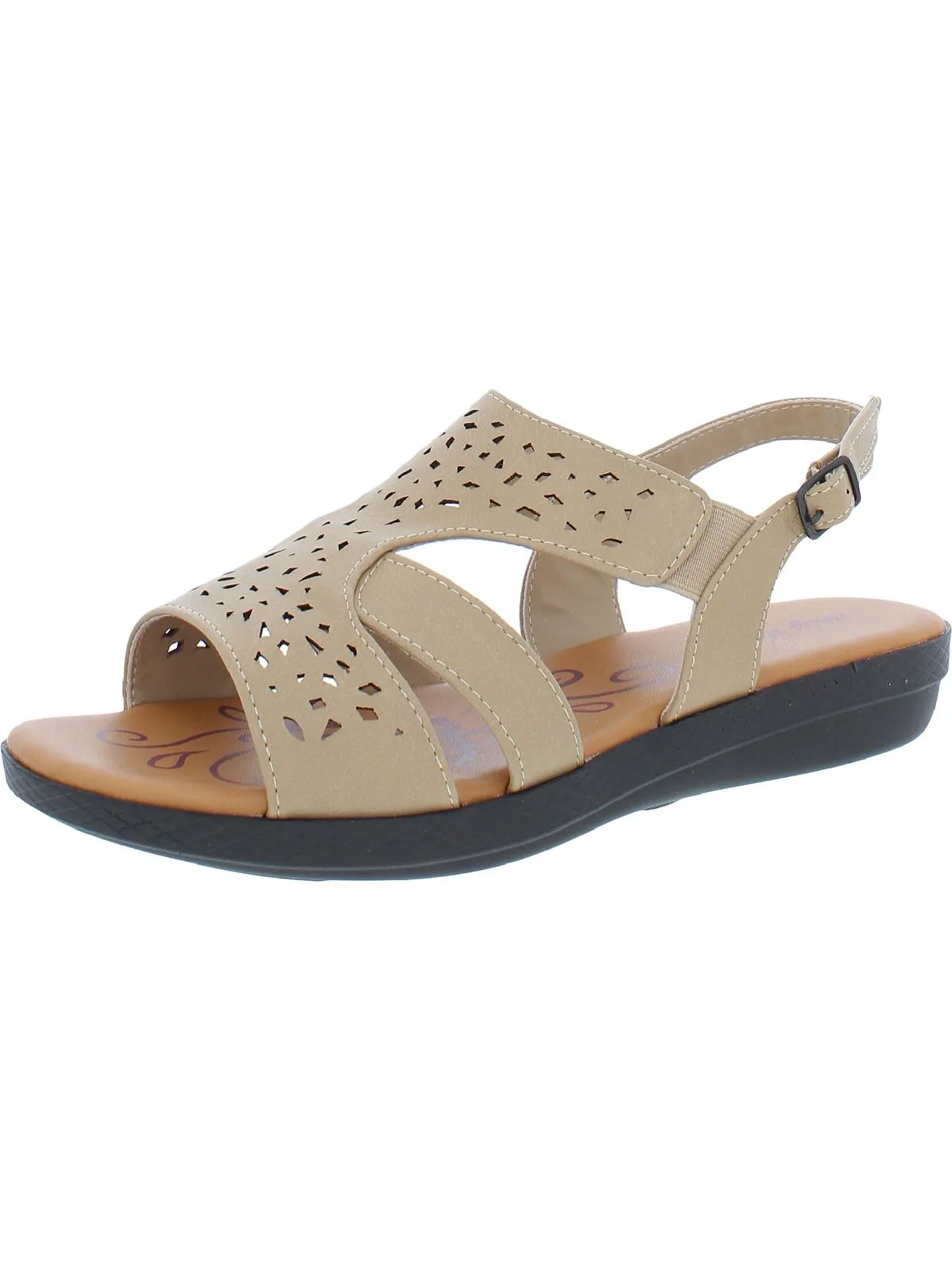 Bolt Womens Open-Toe Padded Insole Slingback Sandals