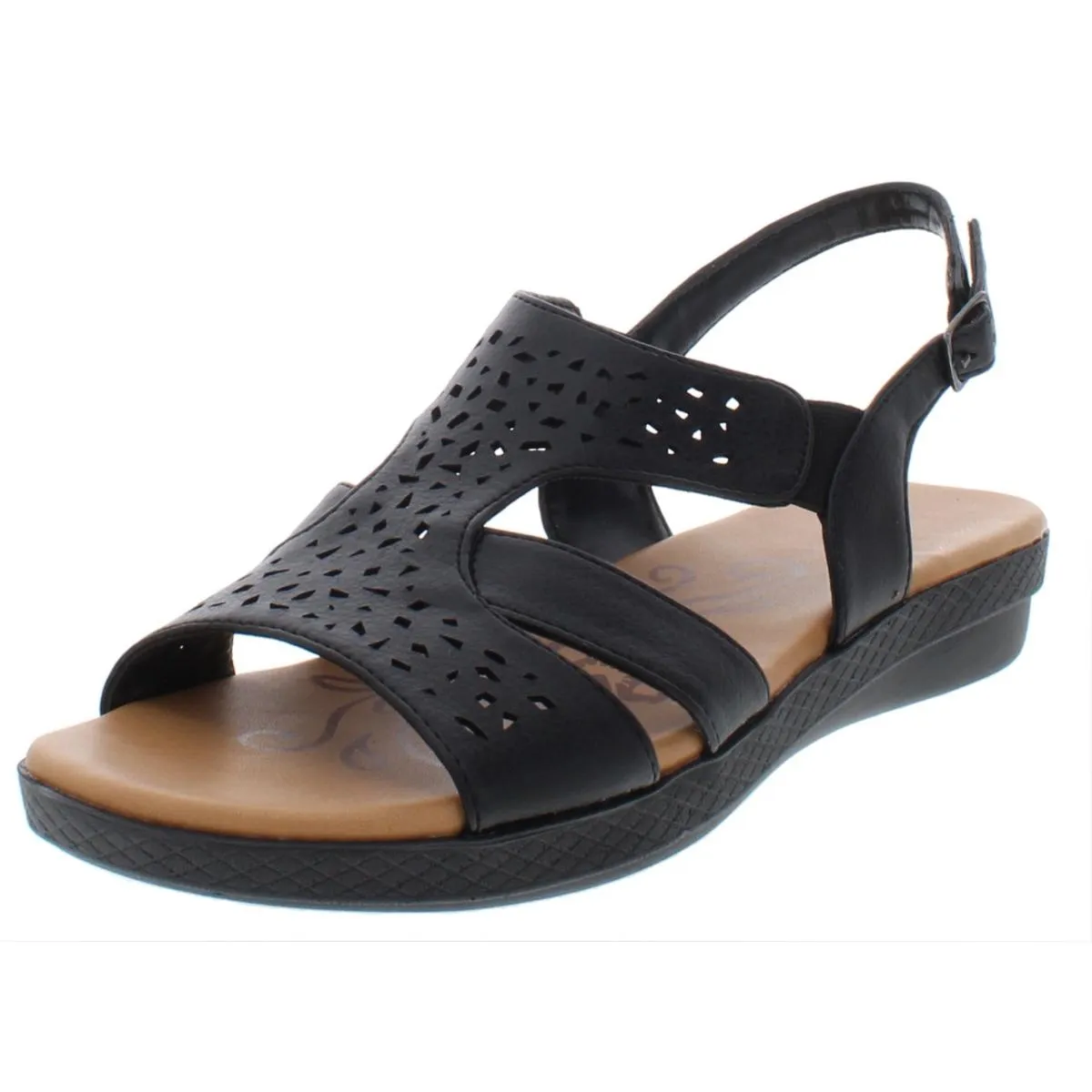 Bolt Womens Open-Toe Padded Insole Slingback Sandals