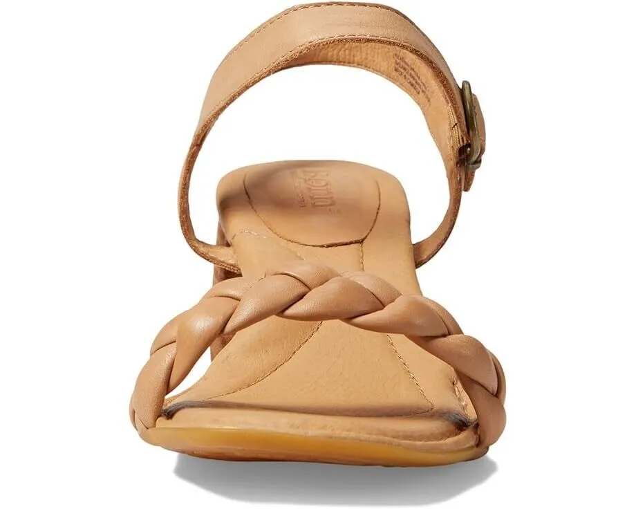 Born Simone BR0045402 Sandals Women's US 7 Natural Leather Ankle Strap ZPO1752