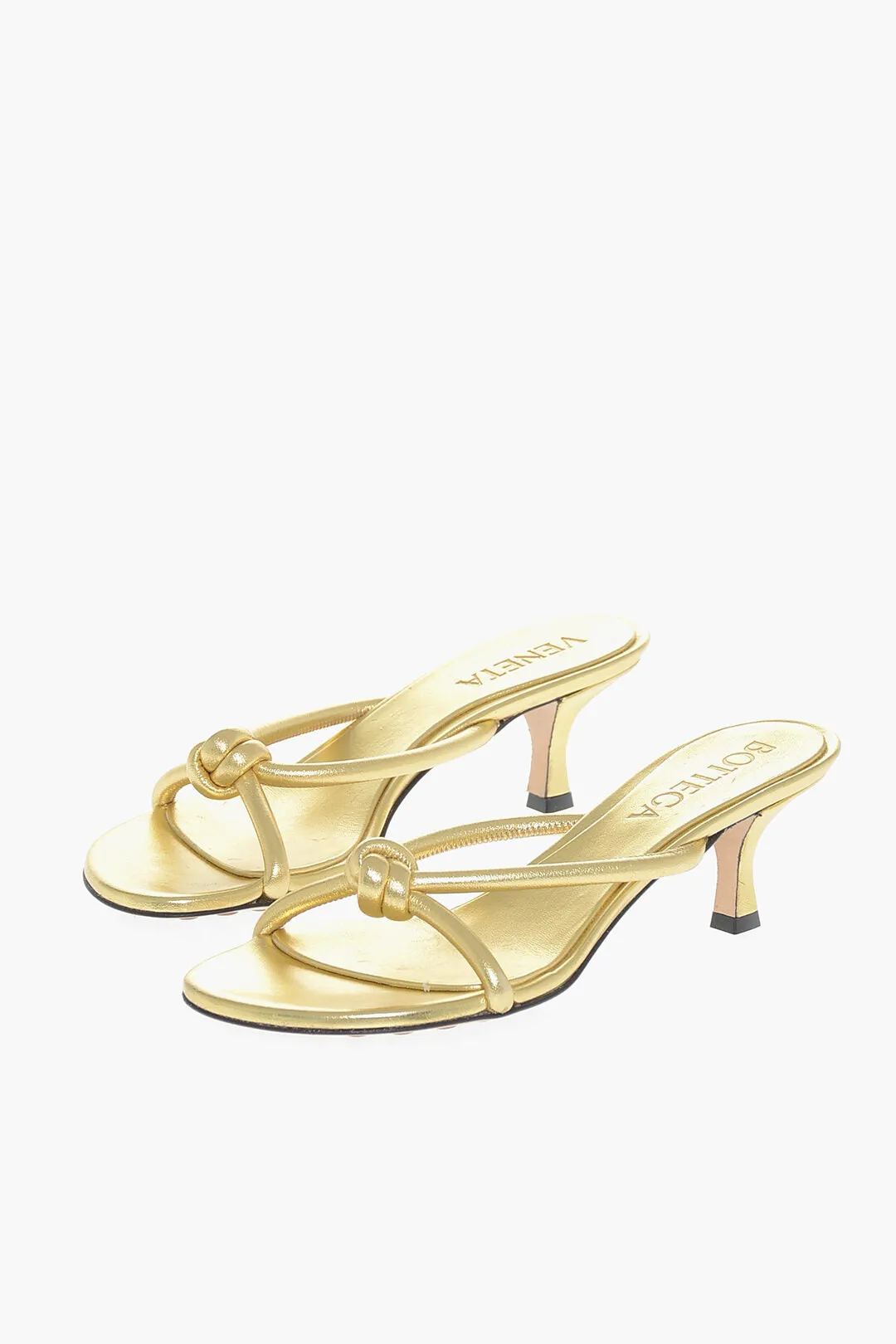 Bottega Veneta Front Knotted Lam Leather Sandals 5Cm