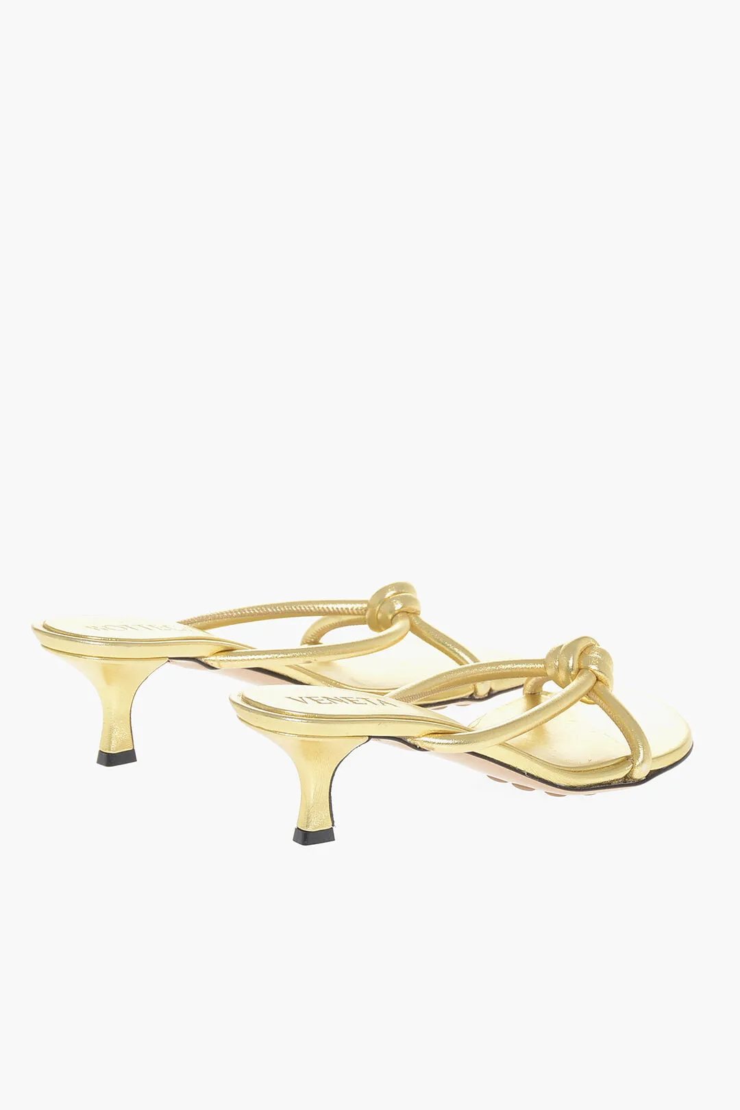 Bottega Veneta Front Knotted Lam Leather Sandals 5Cm