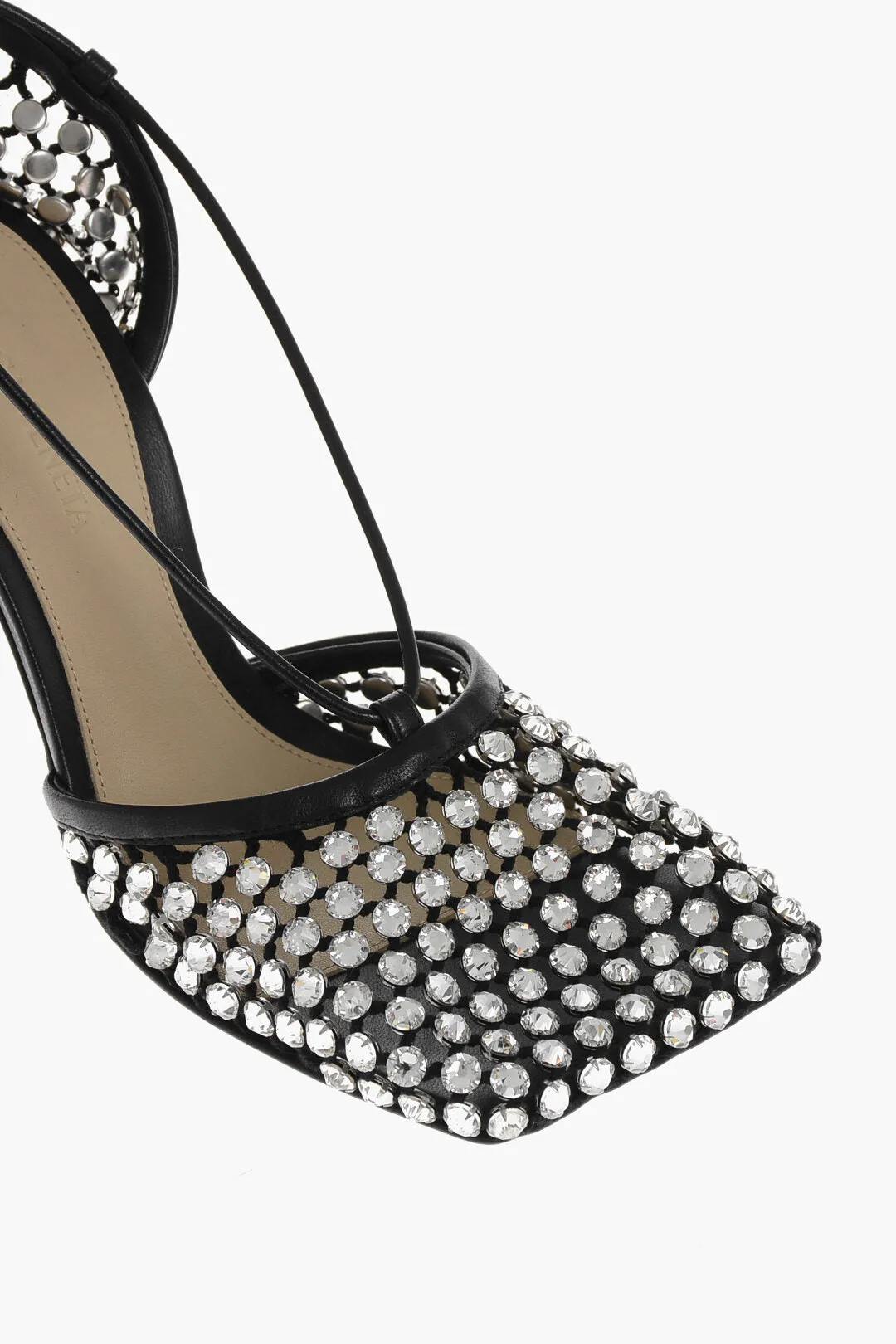 Bottega Veneta Rhinestoned Web Sparkle Mesh Pumps 10Cm