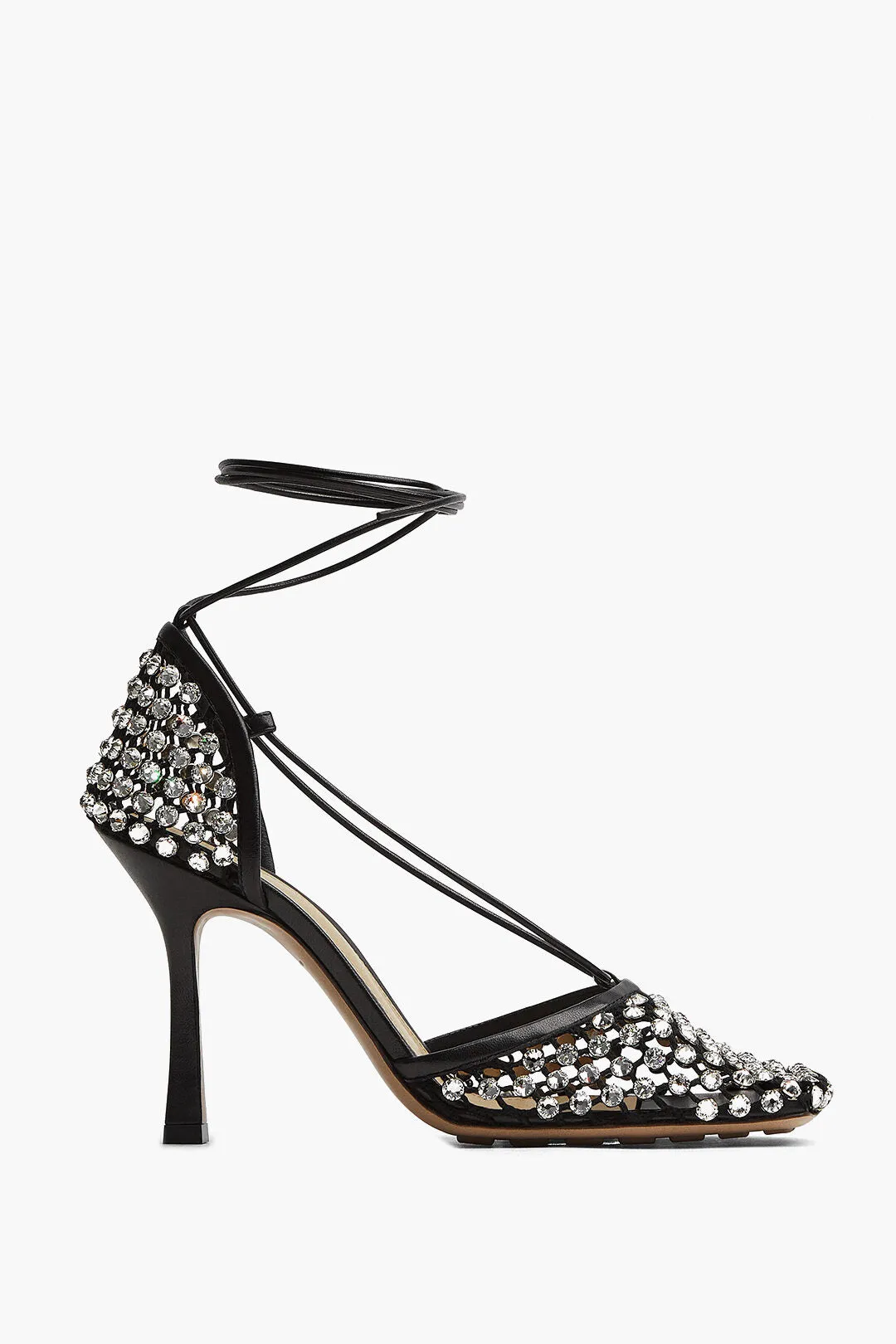 Bottega Veneta Rhinestoned Web Sparkle Mesh Pumps 10Cm