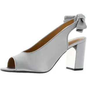 Brietta Womens Satin Dressy Slingback Heels