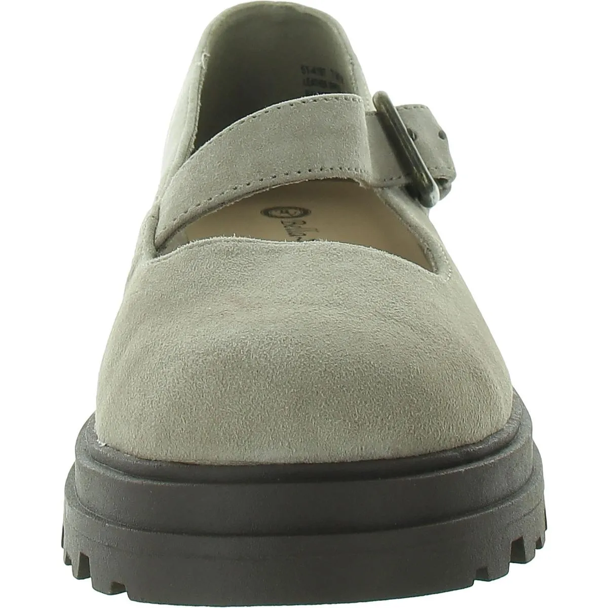 Britt Womens Buckle Faux Suede Mary Janes