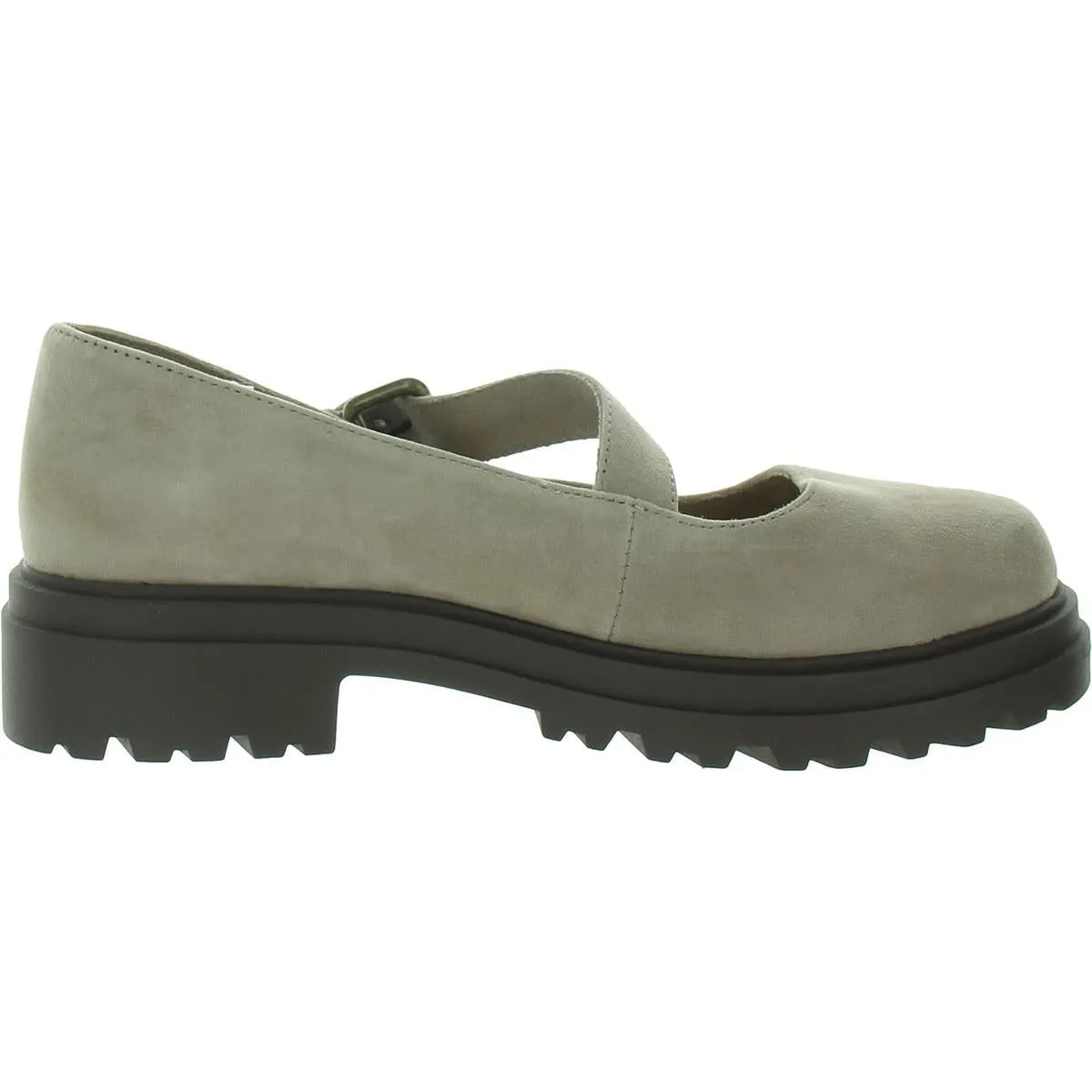 Britt Womens Buckle Faux Suede Mary Janes