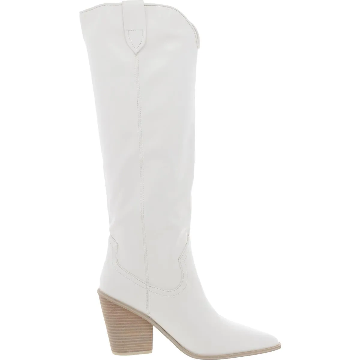 Bronco Womens Faux Leather Pointed Toe Knee-High Boots