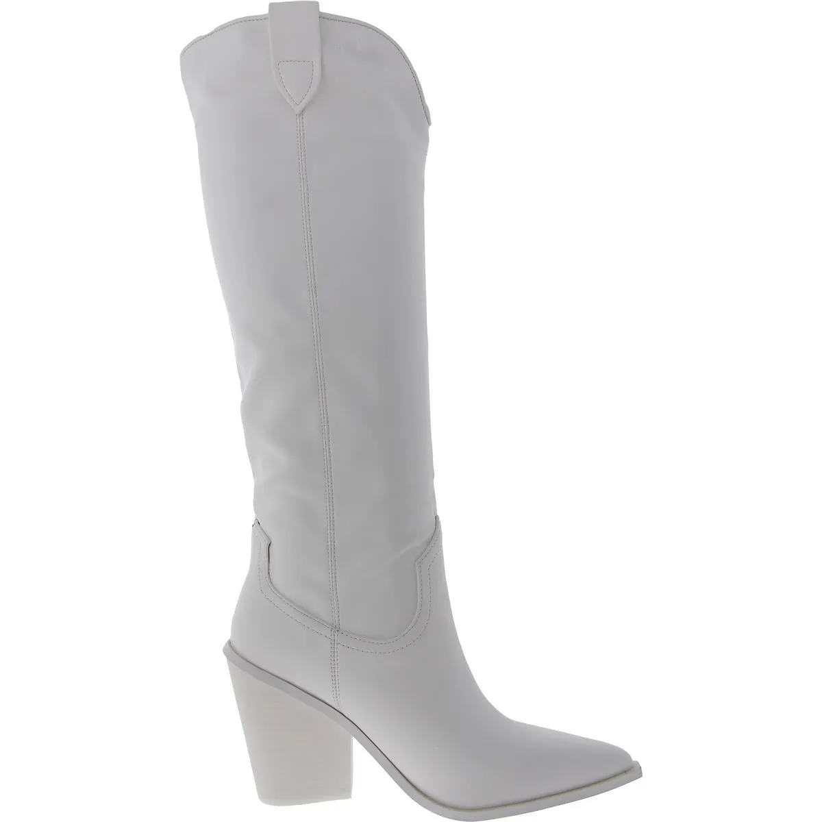 Bronco Womens Faux Leather Pointed Toe Knee-High Boots