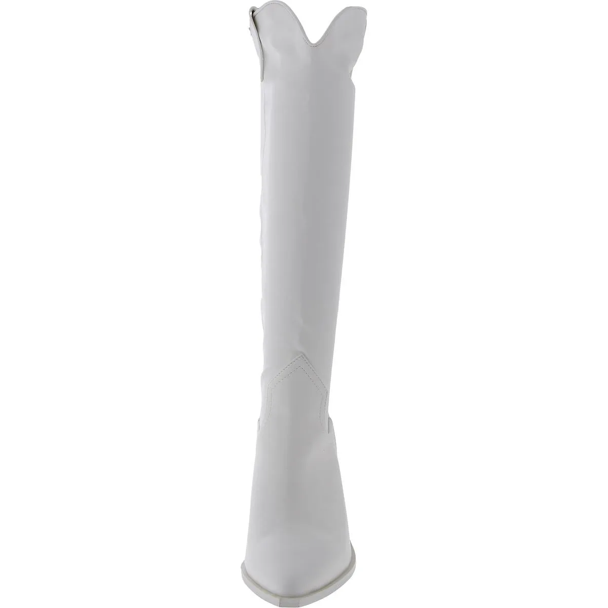 Bronco Womens Faux Leather Pointed Toe Knee-High Boots