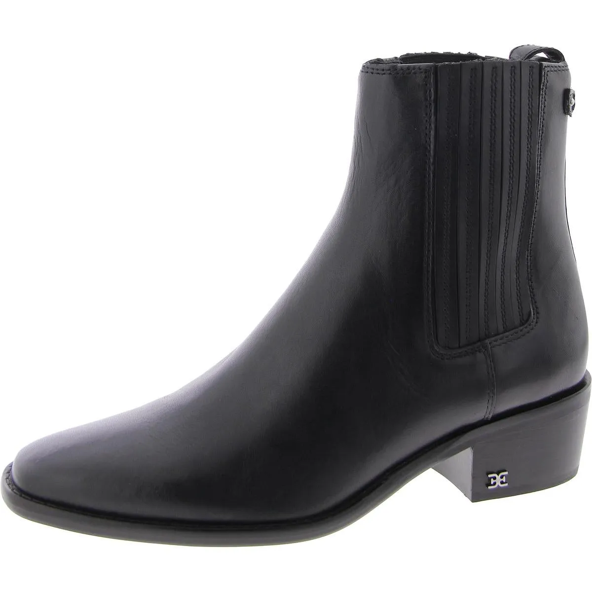 Bronson Womens Suede Stacked Heel Ankle Boots