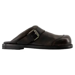 Buckle Mules - Acne Studios - Leather - Brown