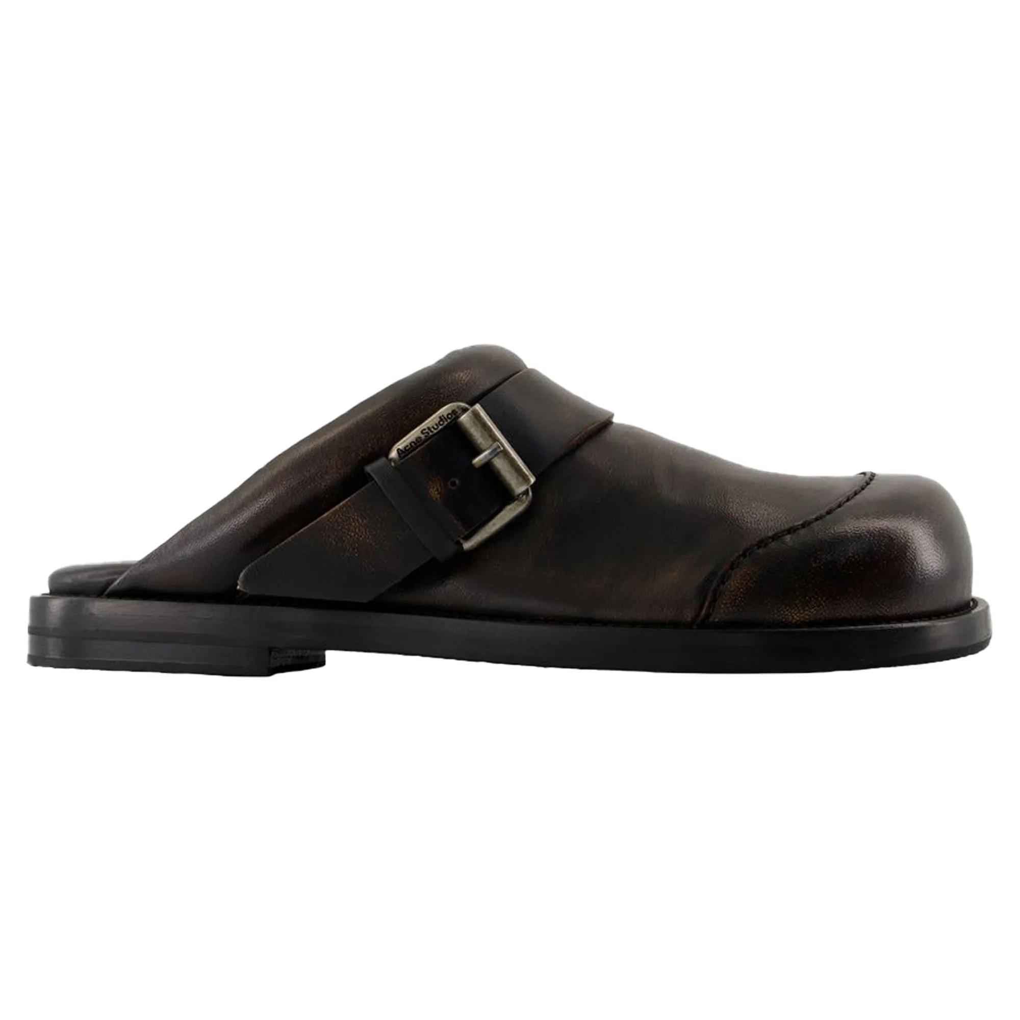 Buckle Mules - Acne Studios - Leather - Brown
