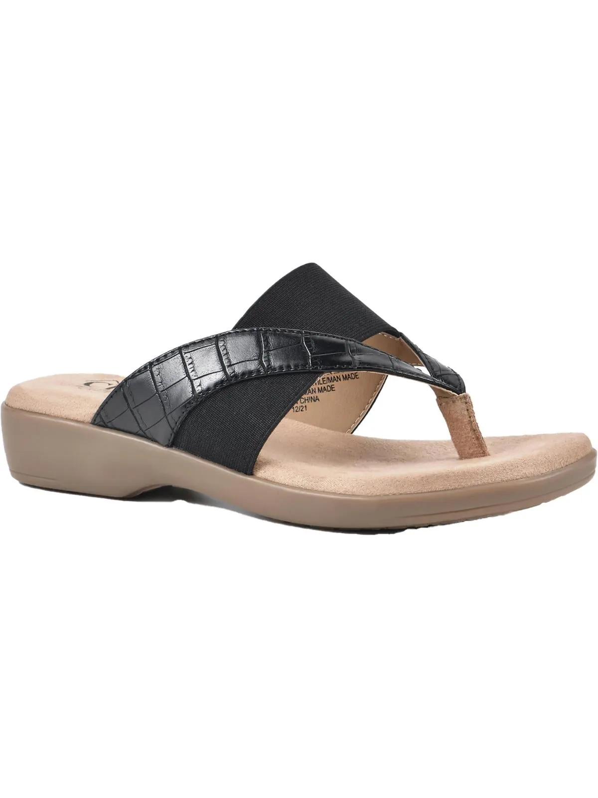 Bumble Womens Woven Slip-On Thong Sandals