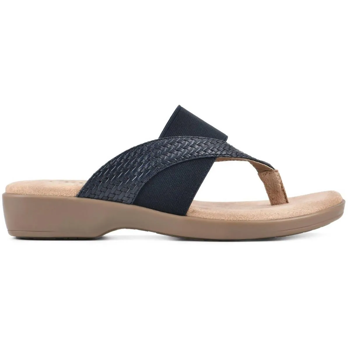 Bumble Womens Woven Slip-On Thong Sandals
