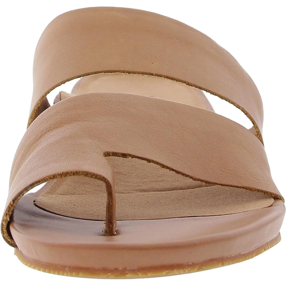 Cairo Womens Toe Loop Leather Slide Sandals