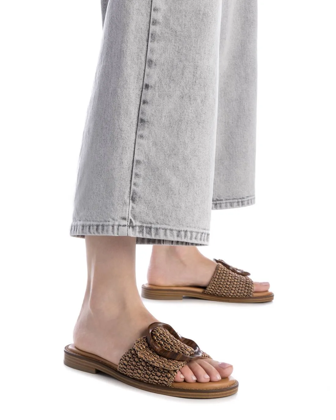 Carmela Leather Women's Fashion Slip on Sandals By XTI