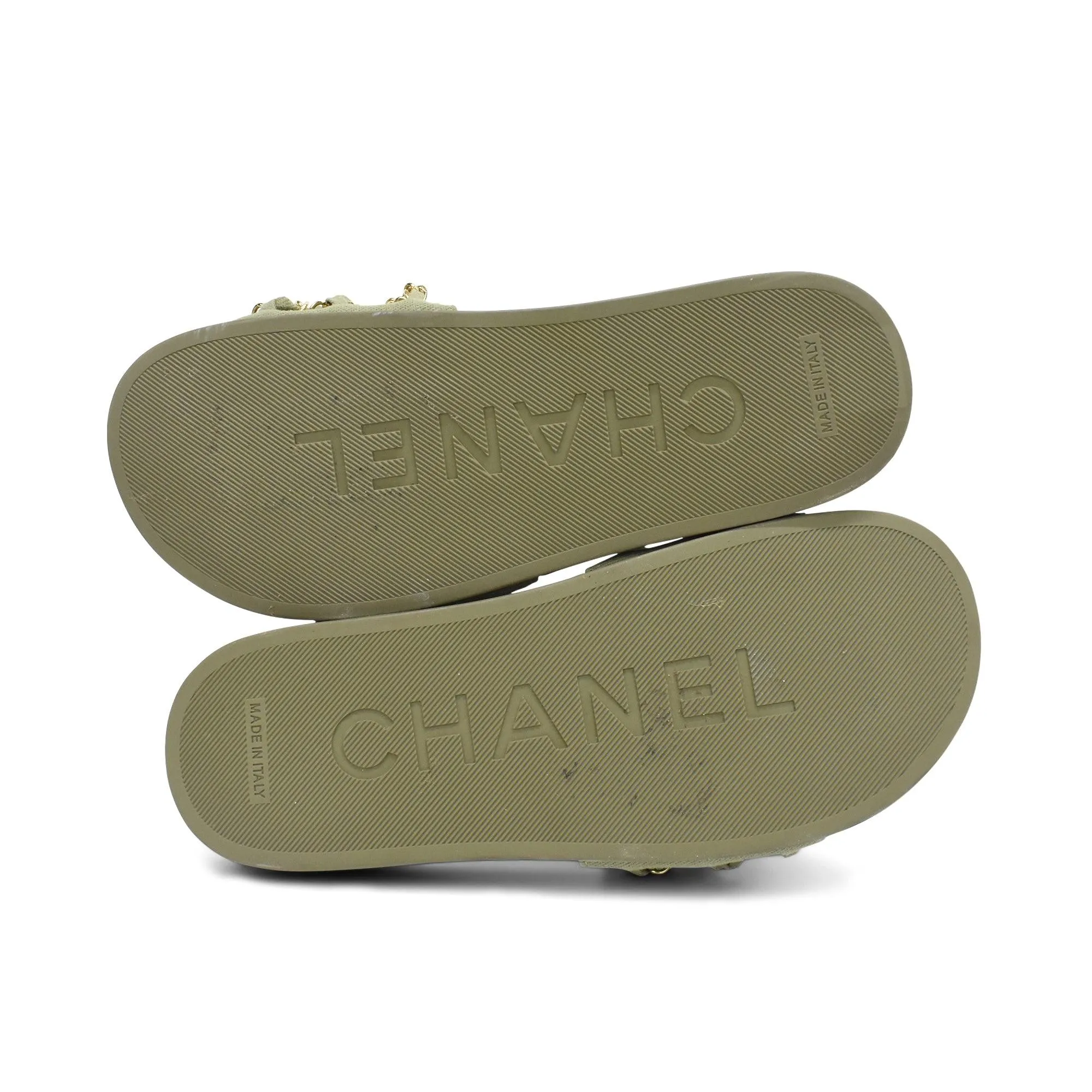 Chanel Chain Slides - Women's 36