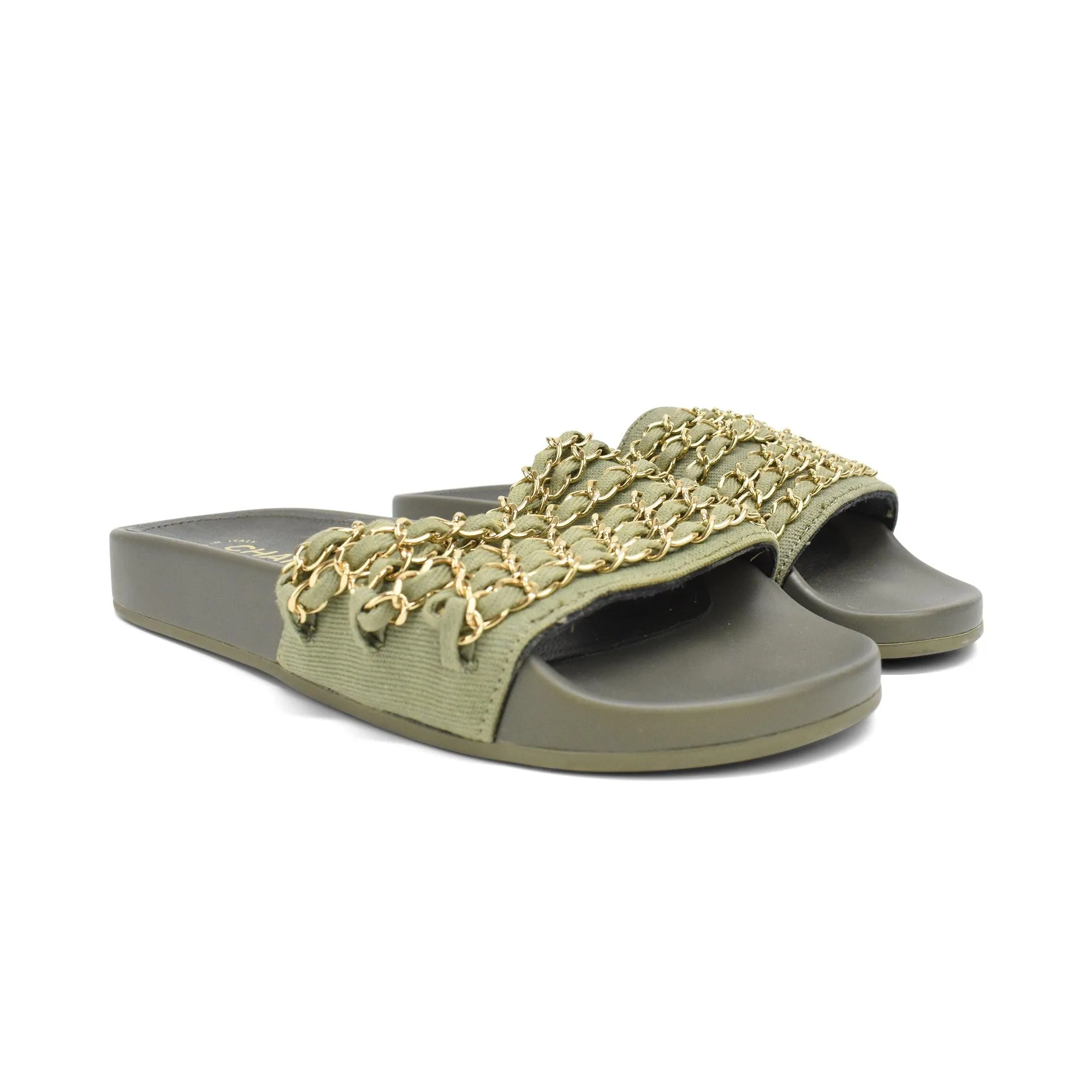 Chanel Chain Slides - Women's 36
