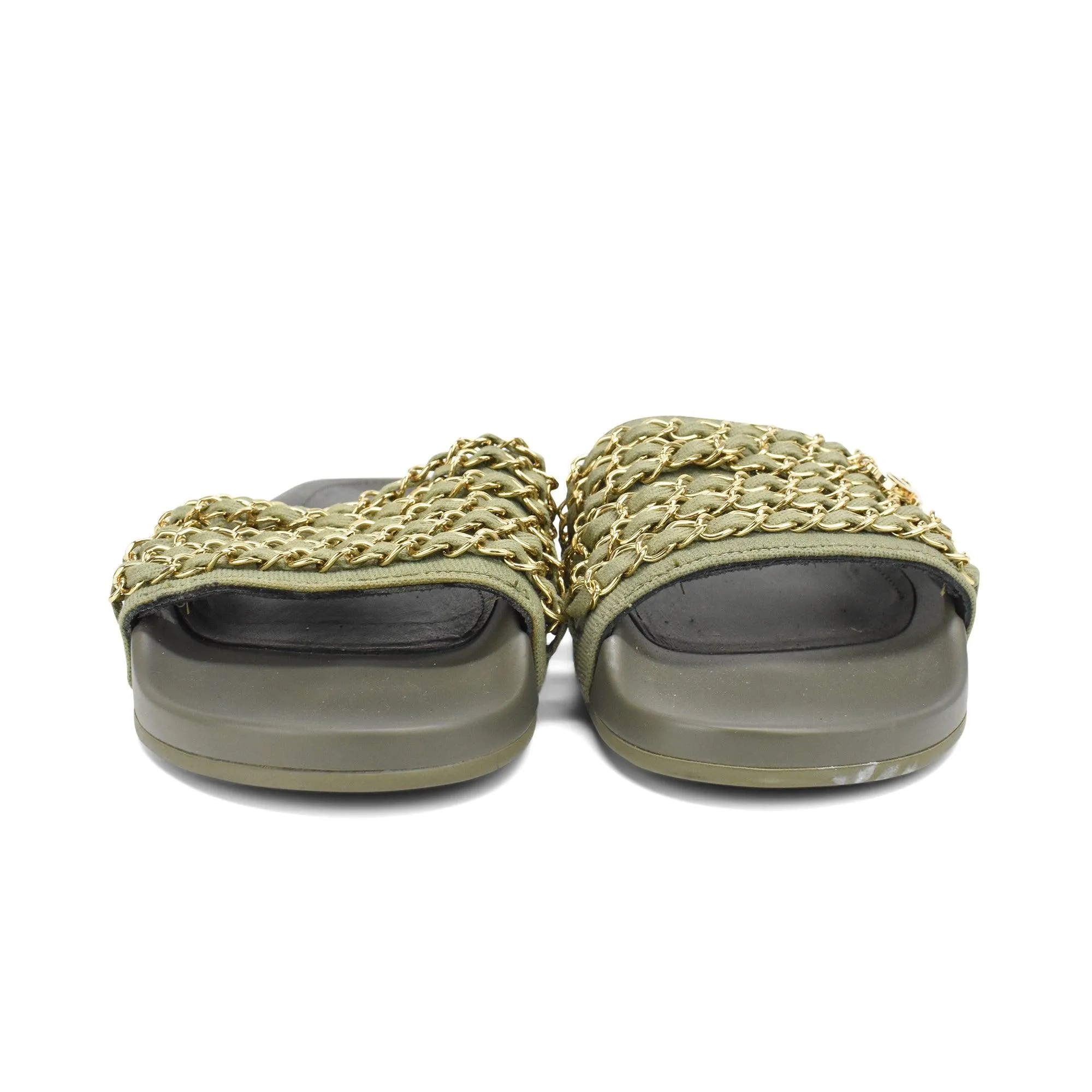 Chanel Chain Slides - Women's 36