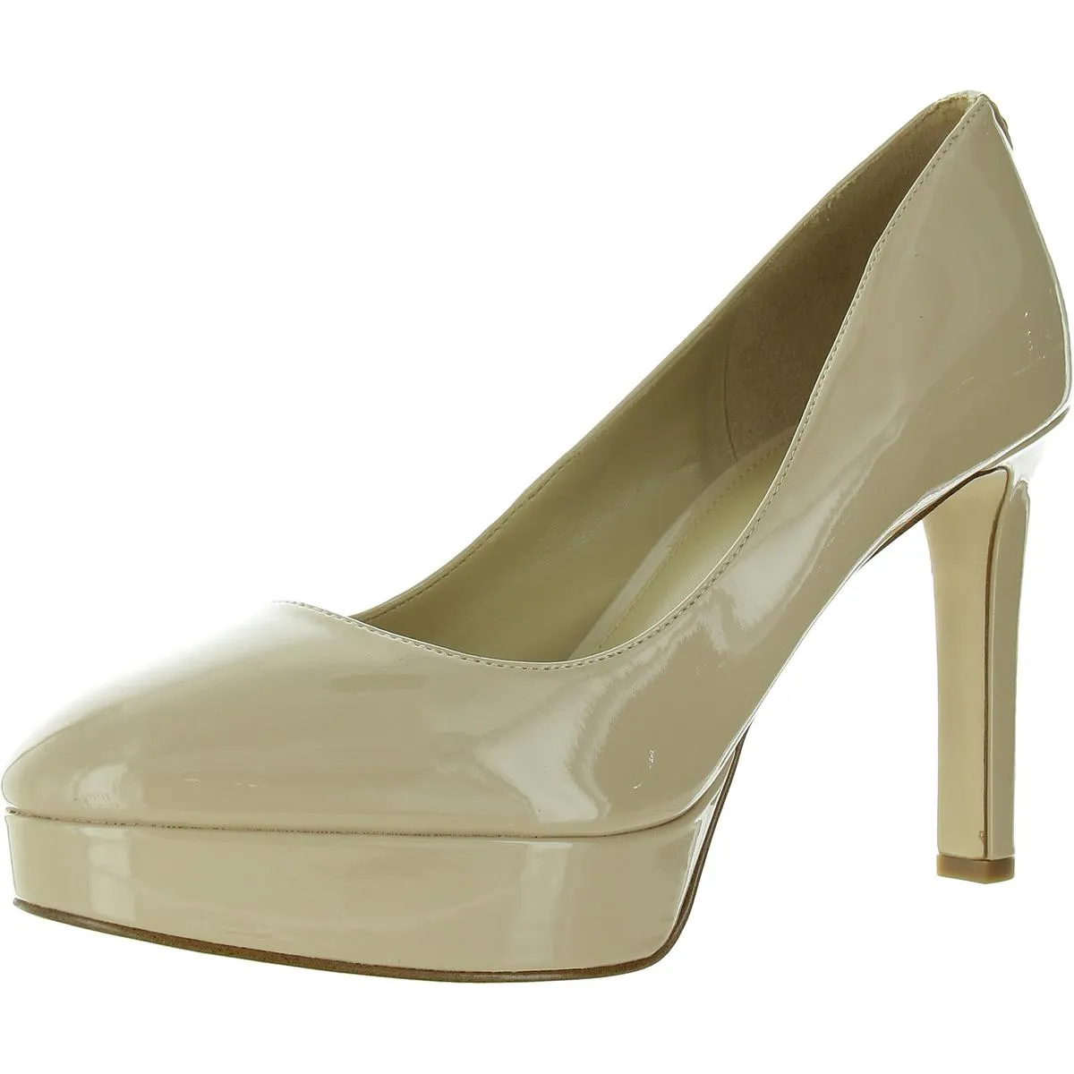 Chantal Womens Solid Patent Platform Heels